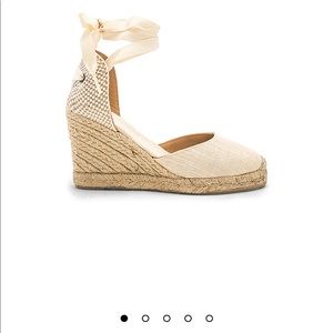 Soludos linen tall wedge